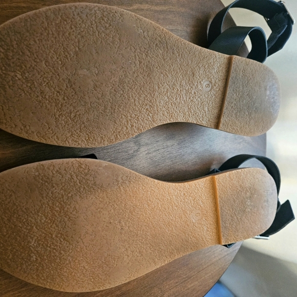 Madewell Leather Ankle Strap Minimalist Sandal, black, womens 9 - Picture 4 of 4